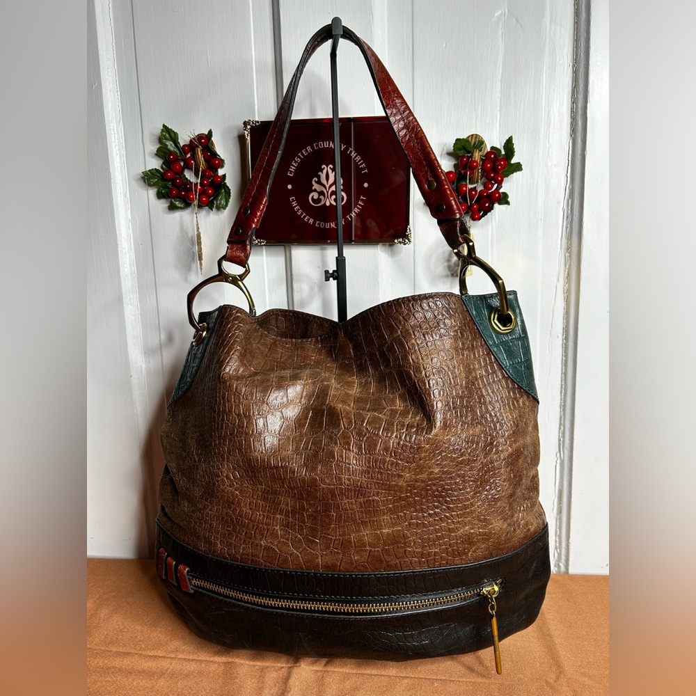 OrYANY Shoulder Bag Hobo Purse Tri-Color Leather